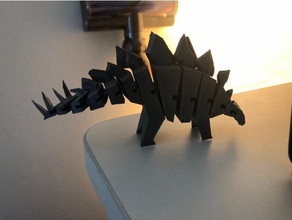 flexy stegosaurus animals 3d print model - Mito3D