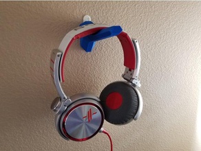 wall-mounted headphone holder organization 3d print model - Mito3D