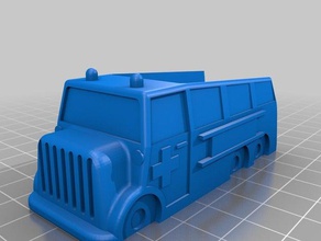 ambulance point d'éclair + roues jeux l'ambulance plateau de jeu 3d print model - Mito3D