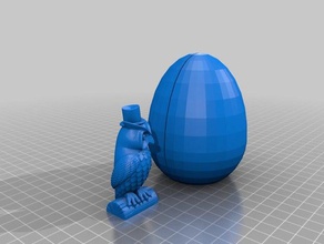 baykuş yumurta oyuncaklar ve oyunlar tek bir baskı sürpriz 3d print model - Mito3D