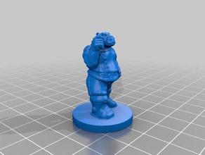 humanoïde hippo - version gratuite jouets & accessoires de jeux donjons dragons spelljammer 3d print model - Mito3D