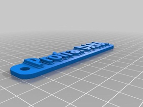 özelleştirilmiş çok satırlı etiket Anahtarlık profra dara benim 3d print model - Mito3D