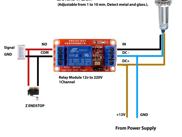 diagram capacitive sensor relay module 3d printer accessories 3D print model - Mito3D