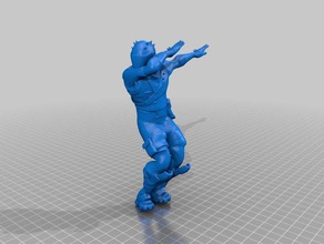 fortnite arrugginito raider dab video giochi 3d print model - Mito3D