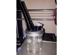 mason jar gorgogliatore w splash guard famiglia 3d print model - Mito3D
