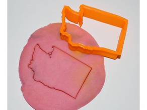 washington state cookie cutter kitchen & dining 50 states geography playdough united 3d print model - Mito3D