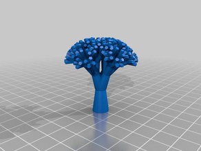 simple recursive broccoli math art customized 3d print model - Mito3D
