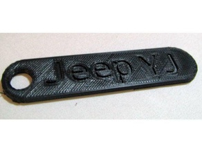 jeep yj trousseau de clés L'impression 3d tj un porte-clés 3d print model - Mito3D