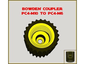 bowden pneufit accoppiatore pc4-m10 m6 Stampante 3d accessori m10 3d print model - Mito3D