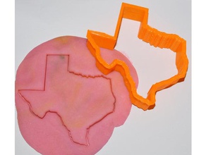texas state cookie cutter kitchen & dining 50 states geography playdough united 3d print model - Mito3D