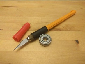 customizable cap art knife hand tools olfa openscad x-acto xacto 3d print model - Mito3D