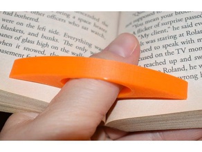 your name book page holder big thumbs office ring reading thumb 3d print model - Mito3D
