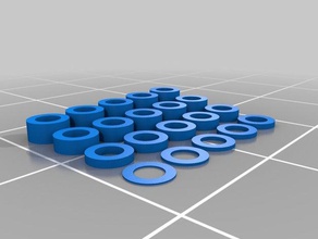 my customized washer assortment diy 3d print model - Mito3D