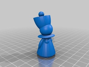chess queen smaller 3d print model - Mito3D
