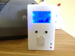 temperature humidity monitor w graphing - 5110 display dht22 3d printing arduino dht sensor nokia 3d print model - Mito3D