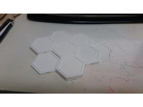 stackable hexagons games boardgame dimensions game heroclix hexagon map 3d print model - Mito3D