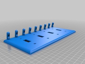 4-plaka anahtar kanca anahtarı organizasyon 3d print model - Mito3D