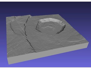 kilauea crater learning geodesy geology geoscience hawaii lidar stl volcanic volcano 3d print model - Mito3D