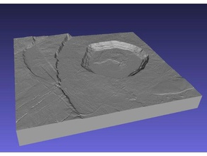 kilauea krater öğrenme crater Jeodezi Jeoloji istatistik araştırma hawaii lidar stl volkanik Volkan 3d print model - Mito3D