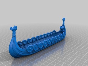 incense viking ship decor 3d print model - Mito3D