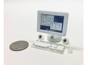 mini apple imac g4 giochi e giocattoli computer carino in miniatura retrò 3d print model - Mito3D