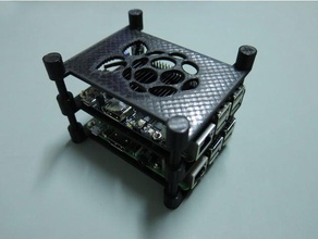 raspberry pi stackable tray - parameteric lid electronics 3d print model - Mito3D