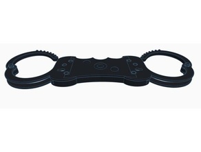 hiatt style rigid handcuffs 3d printing cuffs police 3d print model - Mito3D