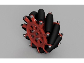 kinisi mecanum wheels model 2 100 mm 10 rollers robotics diy wheel robot 3d print model - Mito3D