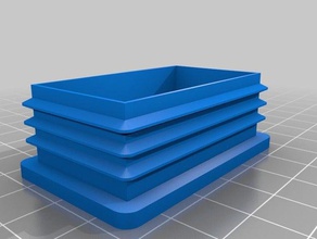 rectangular tapón de la tubería partes 3d print model - Mito3D