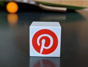 pinterest app signs & logos 3d logo apps design flipboard funny icon icons sozial media 3d print model - Mito3D