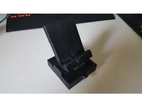 adjustable phone stand without support material household holder iphone 3d print model - Mito3D