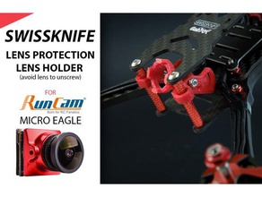 runcam micro eagle lens protection holder r c vehicles fpv camera nracing nracingfpv swissknife frame 3d print model - Mito3D