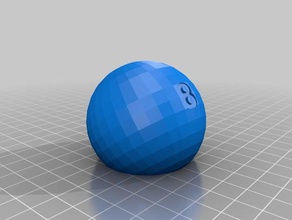 8-ball 3d-drucken Briefbeschwerer pool 3d print model - Mito3D