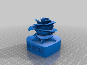 el día de las madres rose decoración 3d print model - Mito3D