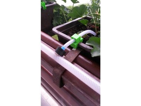 plastic flower box irrigation tube holder parts 3d print model - Mito3D