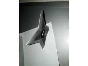 ninja lanzando estrellas imán de nevera decoración el magnético estrella 3d print model - Mito3D