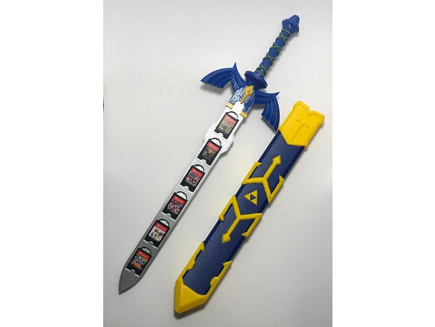 master sword switch game cart holder video games 3D print model - Mito3D