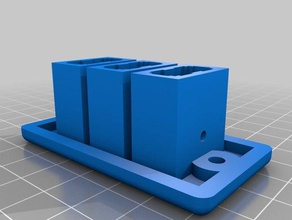 3x2 anderson powerpole placa de pared la electrónica personalizado 3d print model - Mito3D