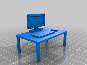 computer desk no 3d print model - Mito3D