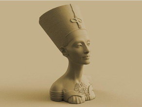 la reina de egipto busto maceta al aire libre y jardín en el antiguo egipcio nefertiti 3d print model - Mito3D