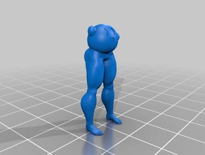 musculoso leggy kirby a arte 3d print model - Mito3D