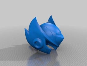 mega man zero helmet seperated split 3d printing 3d print model - Mito3D