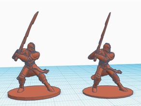 35mm soldiers bases models base soldier warrior 3d print model - Mito3D