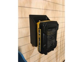 wall mount dewalt 12 20 & 60v max batteries organization battery holder 3d print model - Mito3D