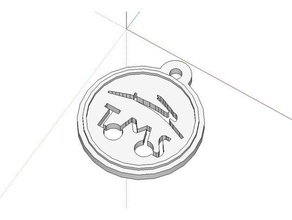 tomos logo keychain de porte-clés clé un trousseau clés 3d print model - Mito3D