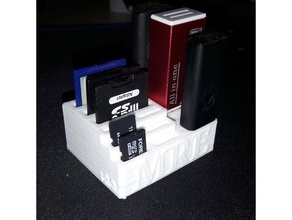 usb-sd-micro sd - organizer v22 3d-drucken Halter micro Veranstalter sd-Karte sd-Karten-Halter usb usb-Halter usb-stick usb-stick-Halter 3d print model - Mito3D