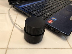 circuit python media dial no neopixel gadgets adafruit trinket hid keyboard mouse 3d print model - Mito3D