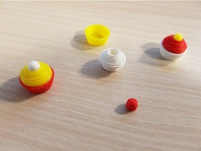 de minuscules petits gâteaux nourriture et boisson cupcake minuscule 3d print model - Mito3D