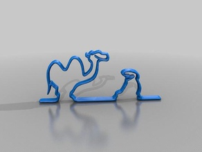 linea de camello Arte en 2d 3d print model - Mito3D