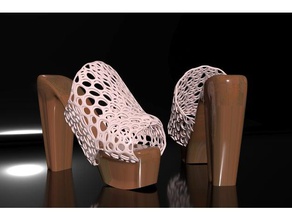 Petek topuklu 3d baskı yüksek topuk ayakkabı 3d print model - Mito3D